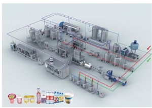 Milk Production Line/Dairy Packaging/Sterilizing Filling Equipment for Fresh Milk/Machine for Processing Fresh Milk/Machine for Making Small Breakfast Milk 200L